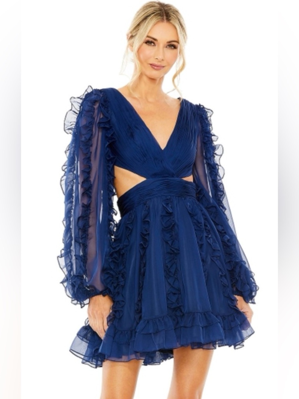 MacDouggal Cut Out Tie Back Mini Dress NWT